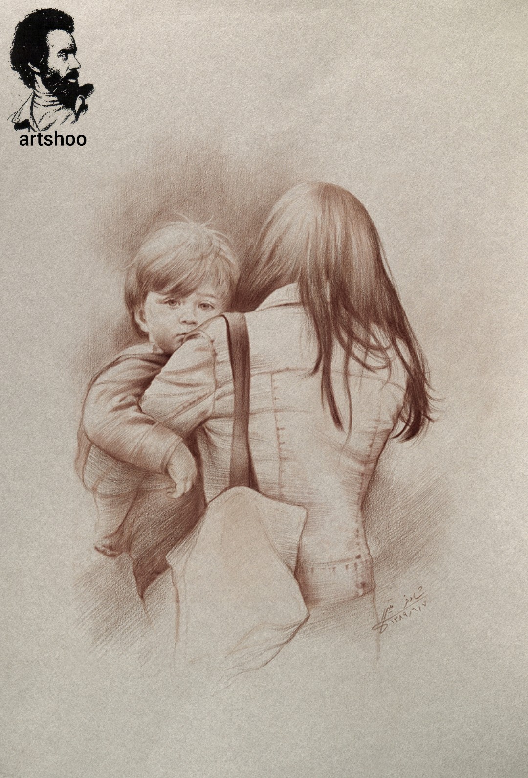 مدل کودک سیاه قلم